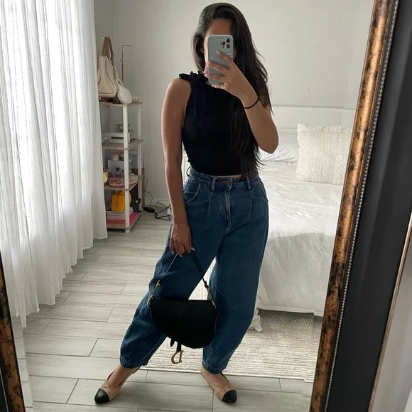 ZARA Blue Boyfriend Jeans - Picture 4 of 9